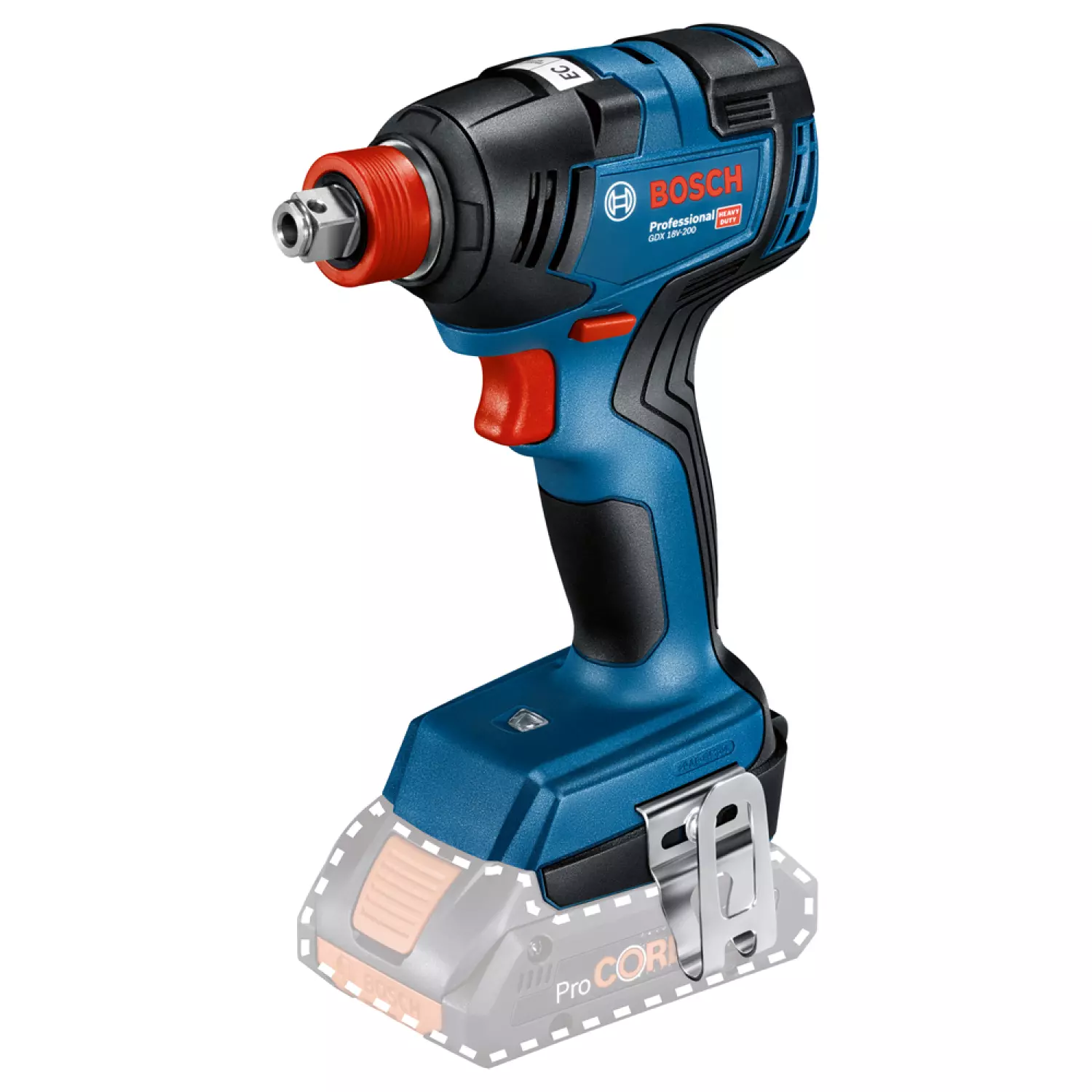 Bosch GDX 18V-200 18V Li-Ion accu slagschroevendraaier body - 200Nm - koolborstelloos
