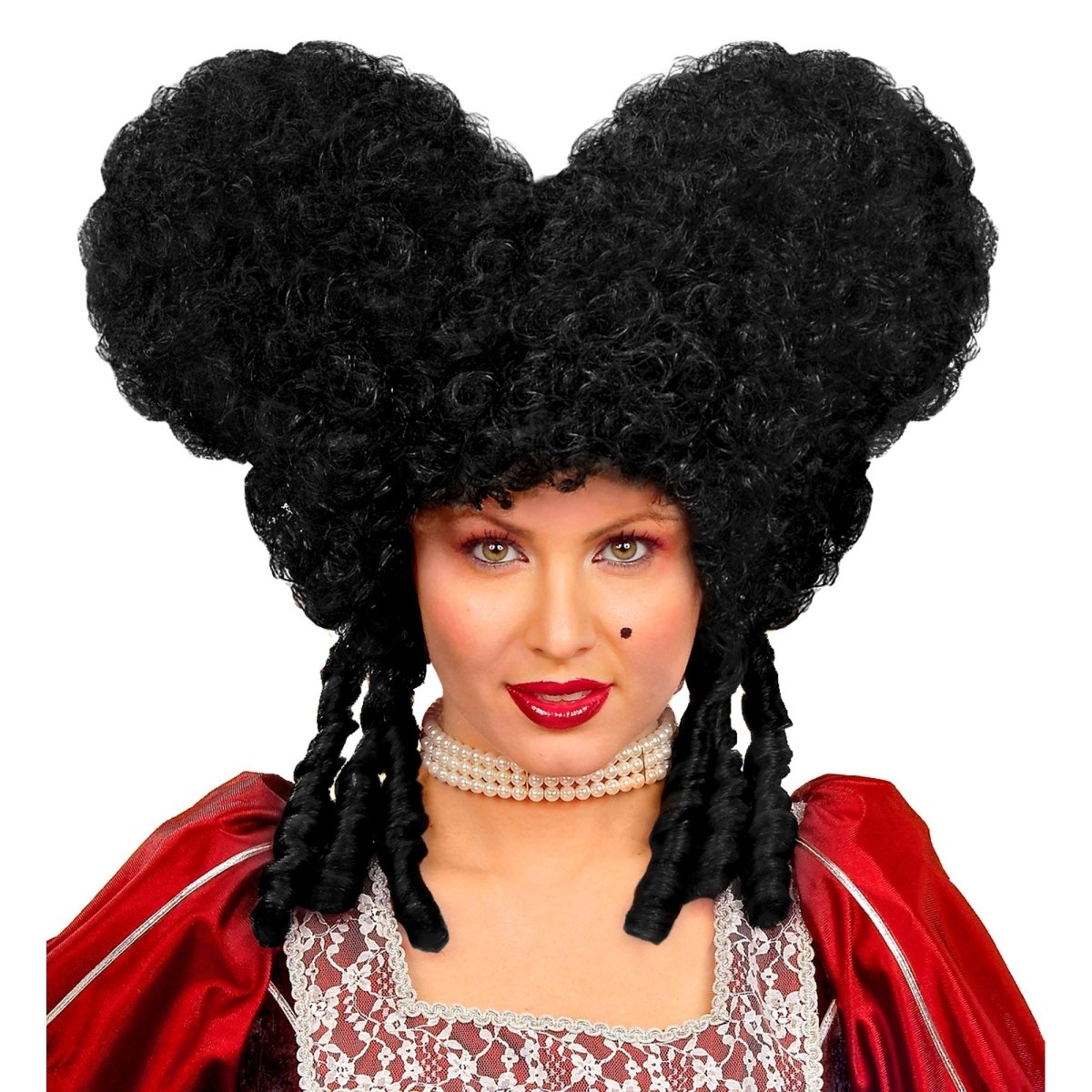 Halloween Pruik Zwart Barok