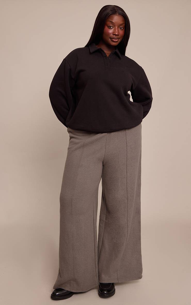 Noir Sweat Polo Prettylittlething Grande Taille