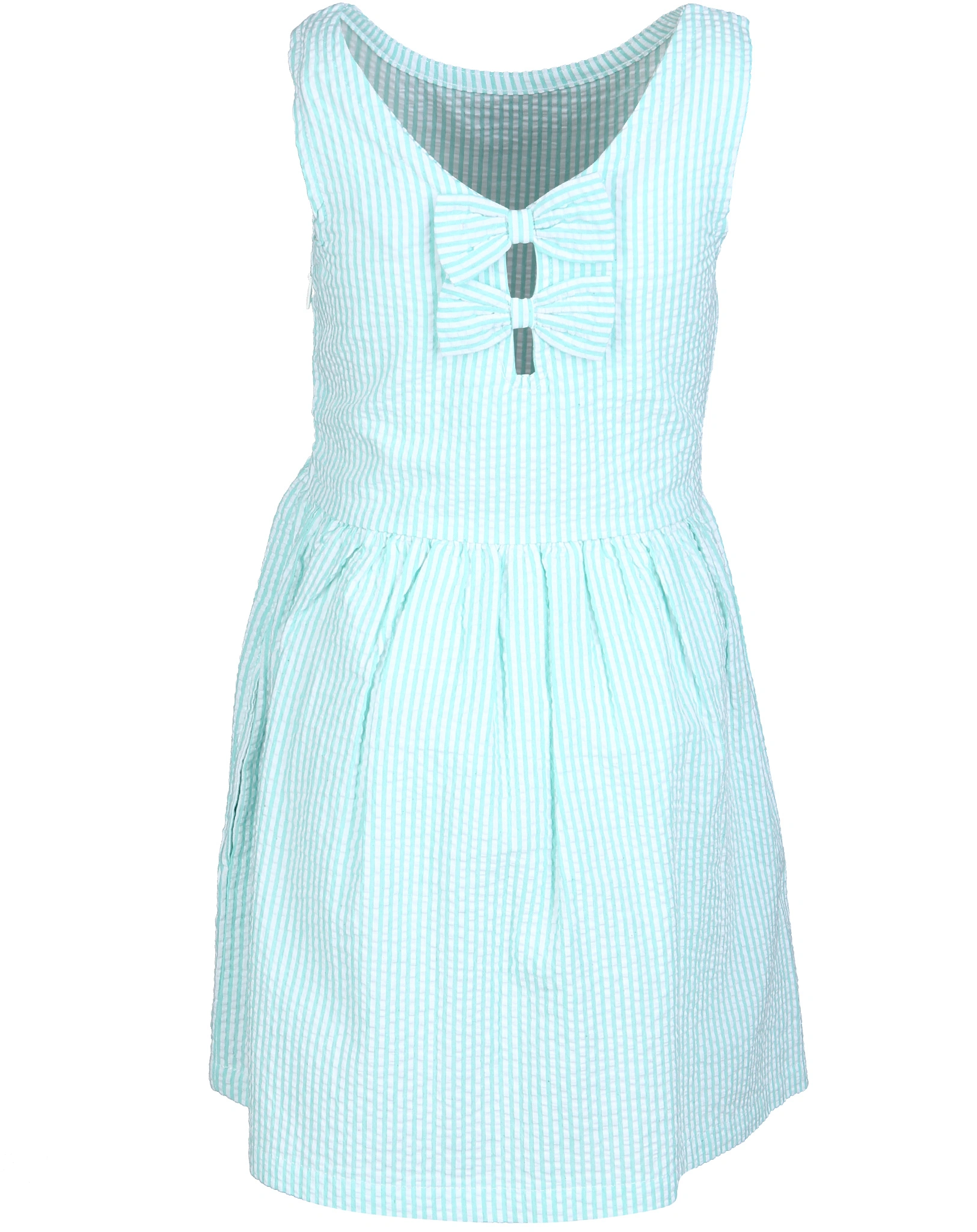 Popelin-Kleid STRIPES in türkis
