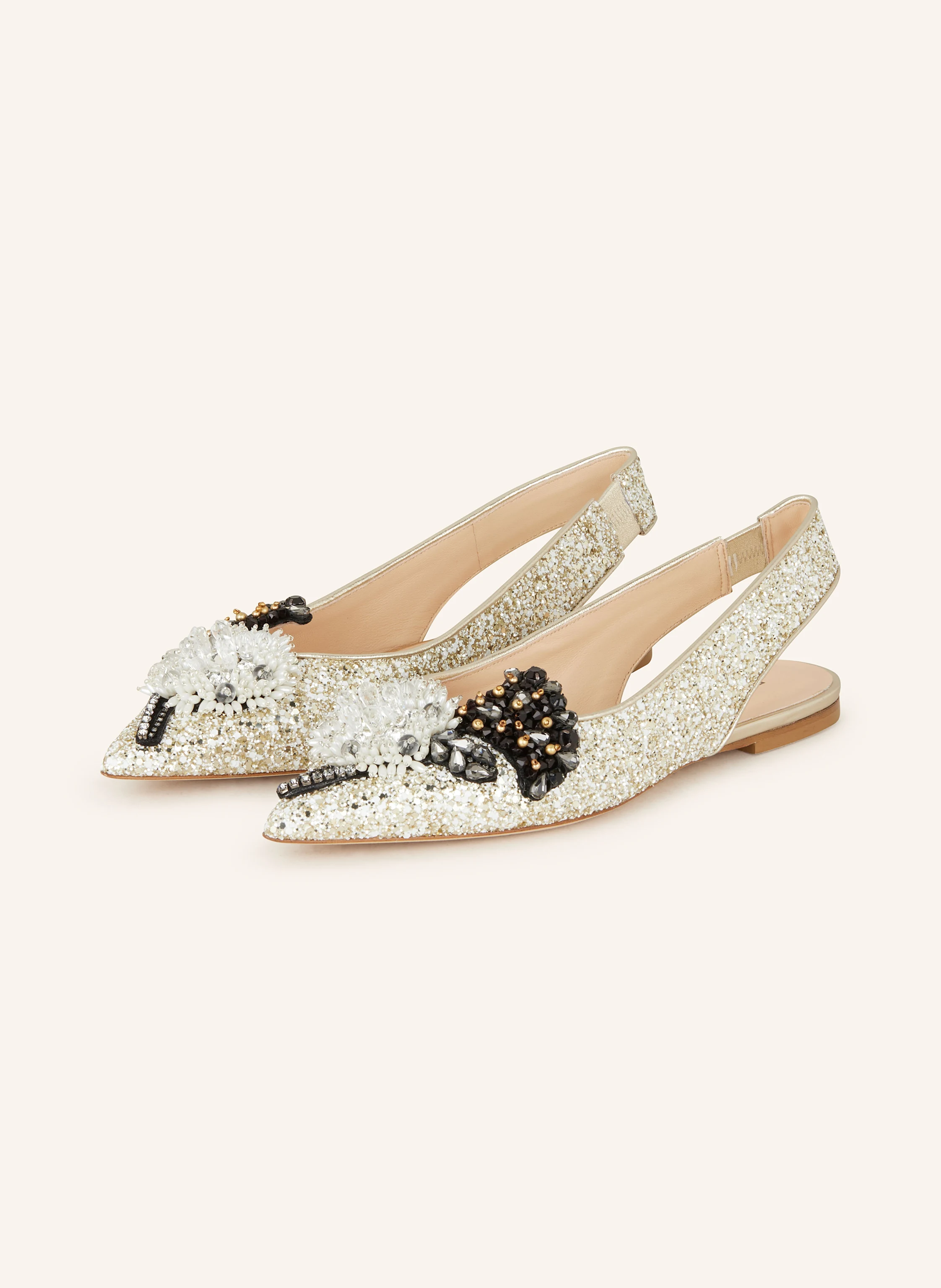 PROSPERINE Slingballerinas mit Schmucksteinen und Schmuckperlen