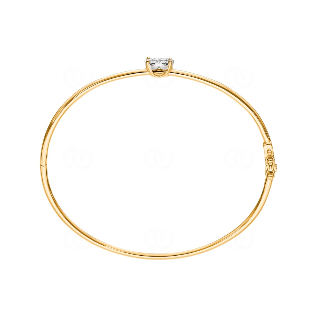 0.50 Karat Diamantarmreif oval 750/18 K Gelbgold