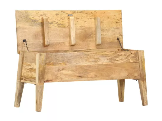 Boîte de rangement 99x35x48 Bois de manguier solide