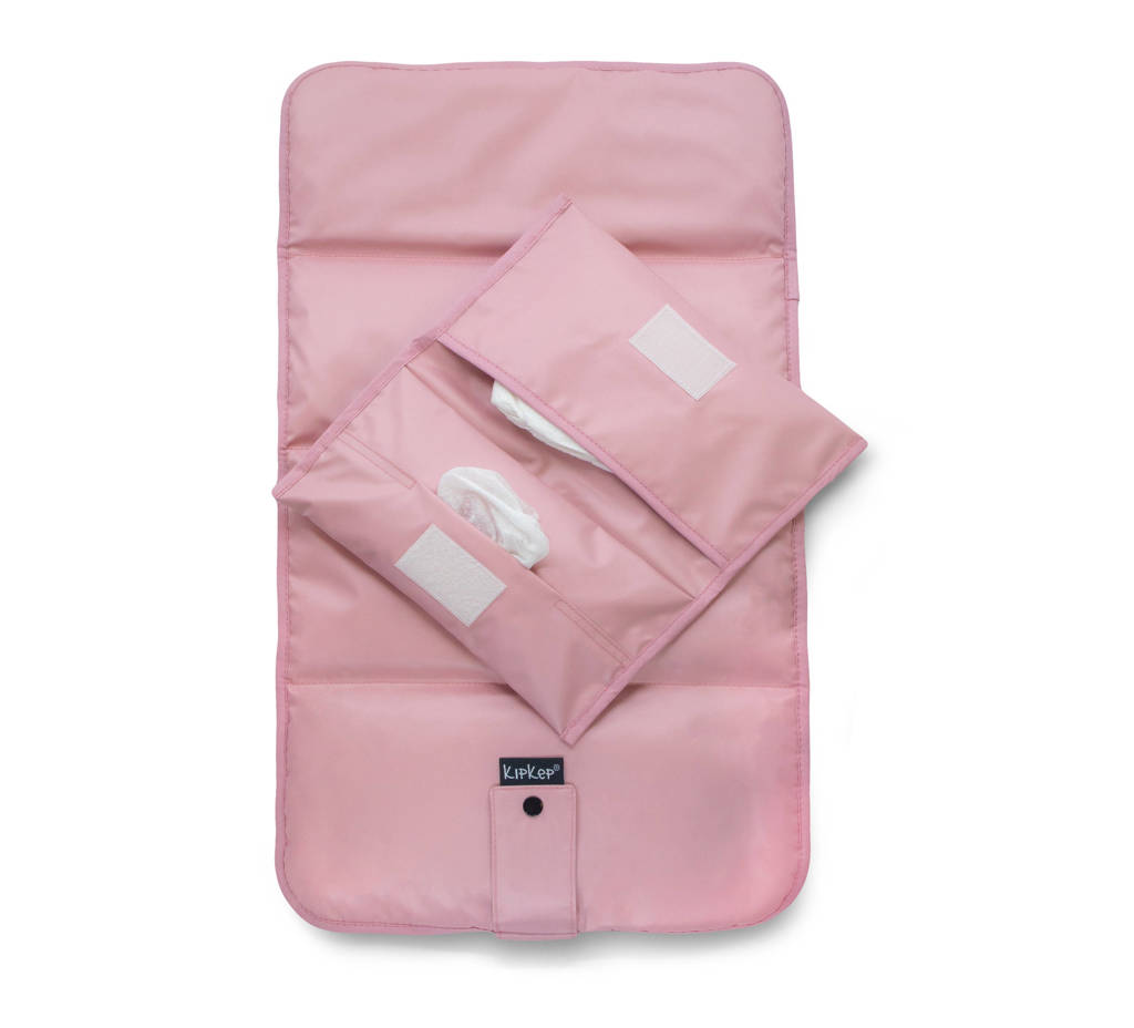 Napper verschoonmatje + luieretui roze