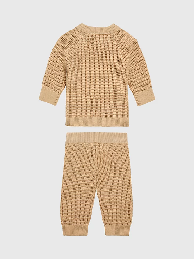 Conjunto de bebê de tricô de 2 peças