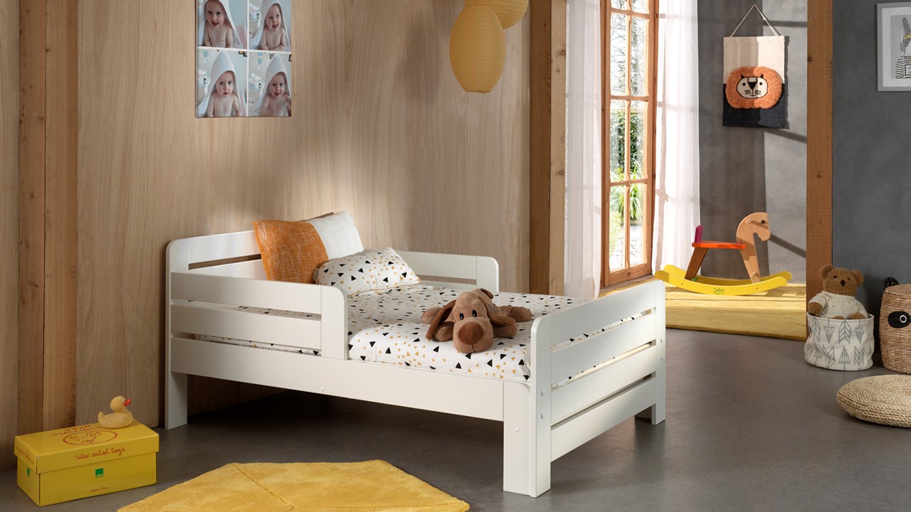 Meegroeibed Jumper met matras 140+60 cm wit