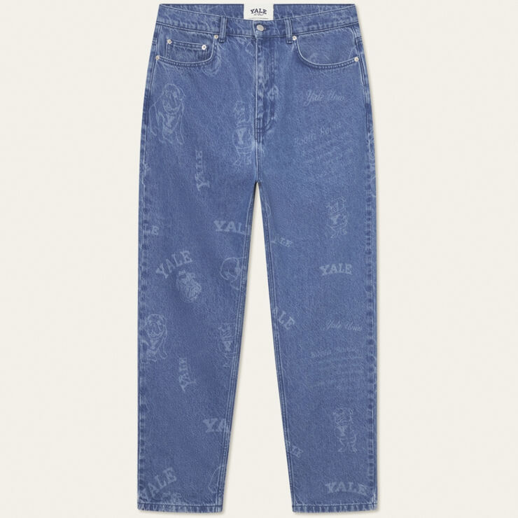 Les Deux x Yale Yale Logo Ryder Jeans Lyseblå