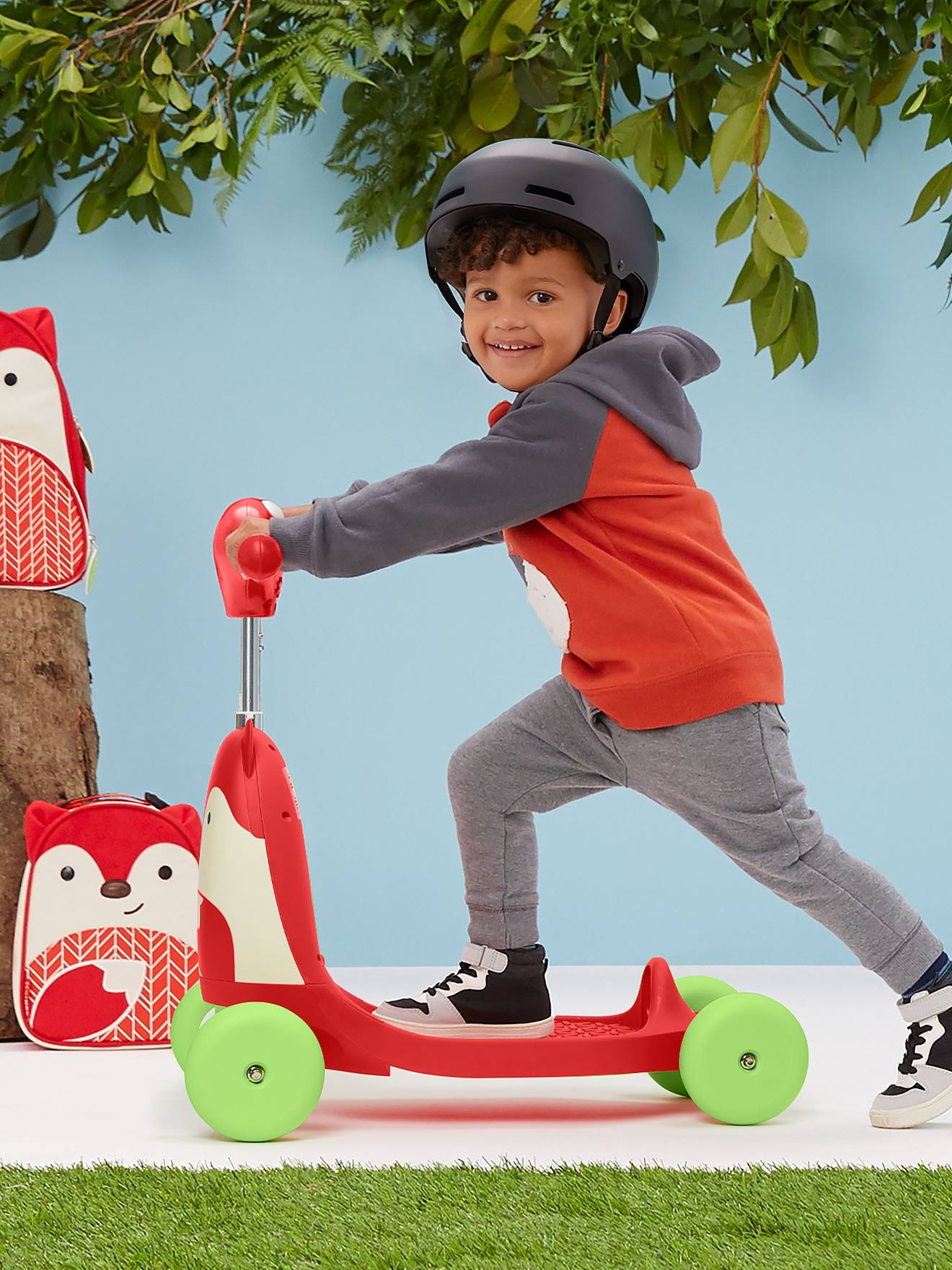 SKIP HOP Zoo 3 em 1, brinquedo evolutivo em forma de raposa multicolorida