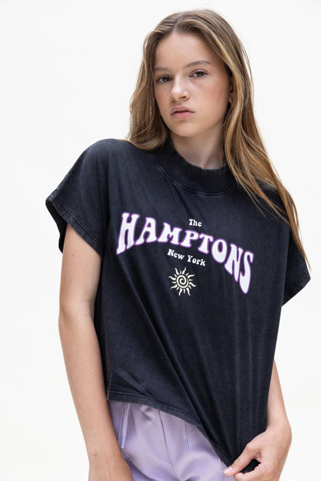 LOOXS T-shirt met tekst donkergrijs