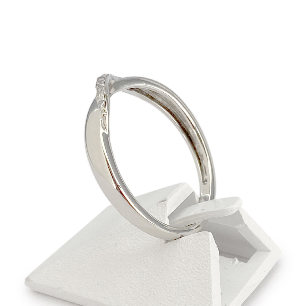 Bague d'occasion or 375 blanc diamants