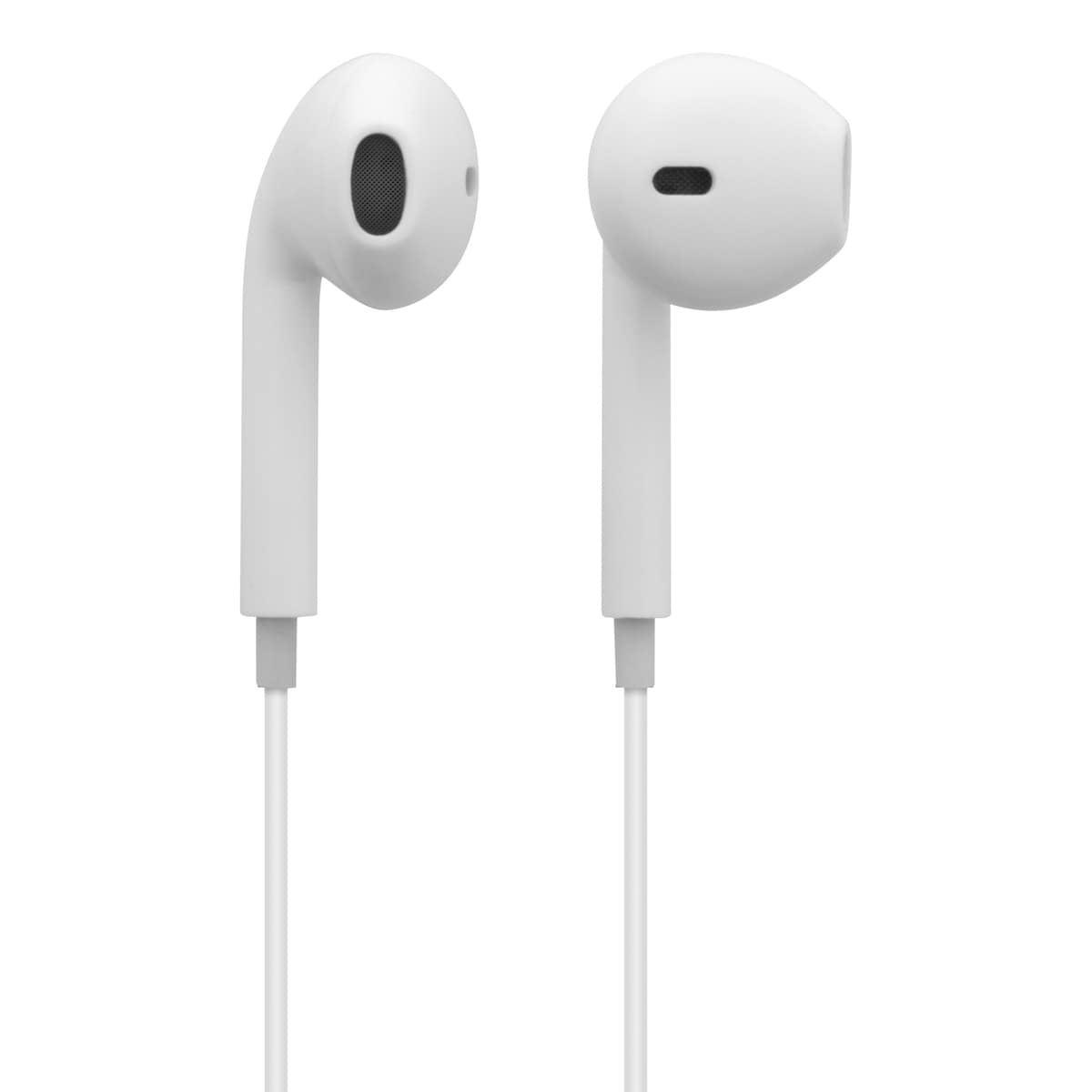 BT100 Semiinear BT headphones mic control buttons, white