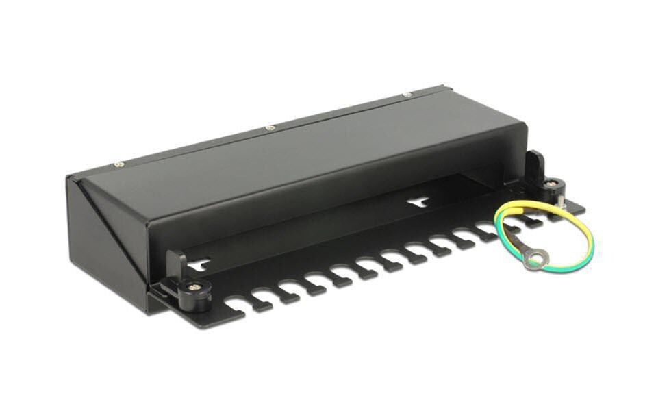 Netzwerkpanel Keystone 12-Port Desktop, schwarzKeystone Desktop Patchpanel 12 Port schwarz