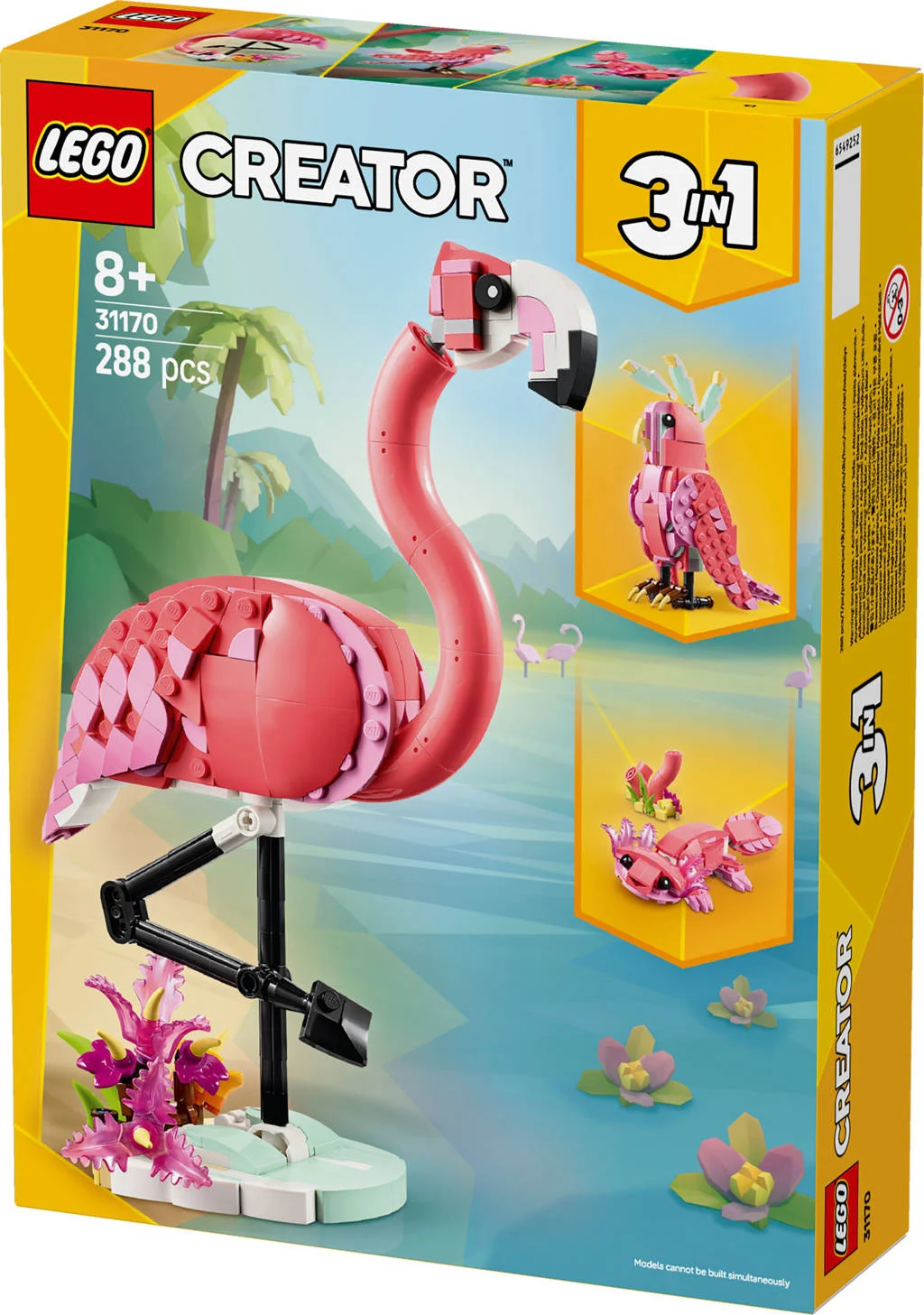 3in1 Wilde dieren: roze flamingo set 31170