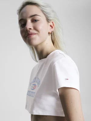 Camiseta cropped ultra com logo de Nova York