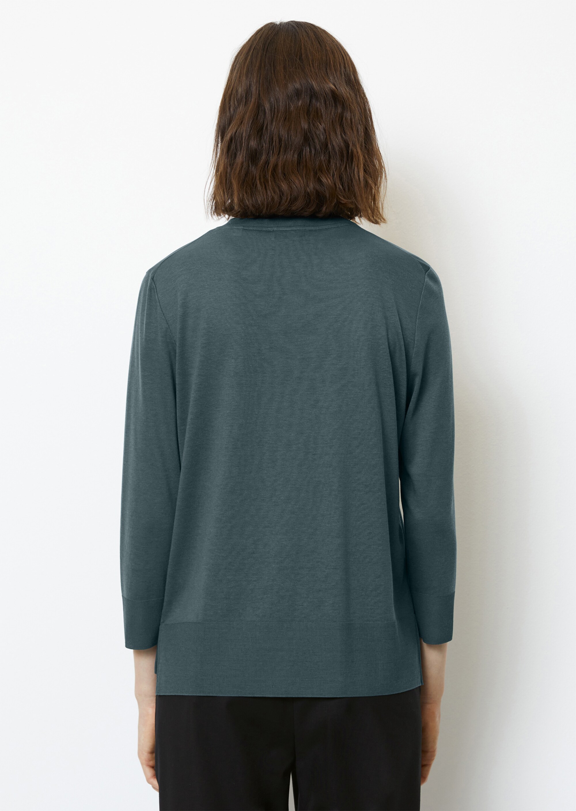 Luxury V-Neck-T-Shirt loose aus Tencel™ Lyocell-Baumwolle-Mix