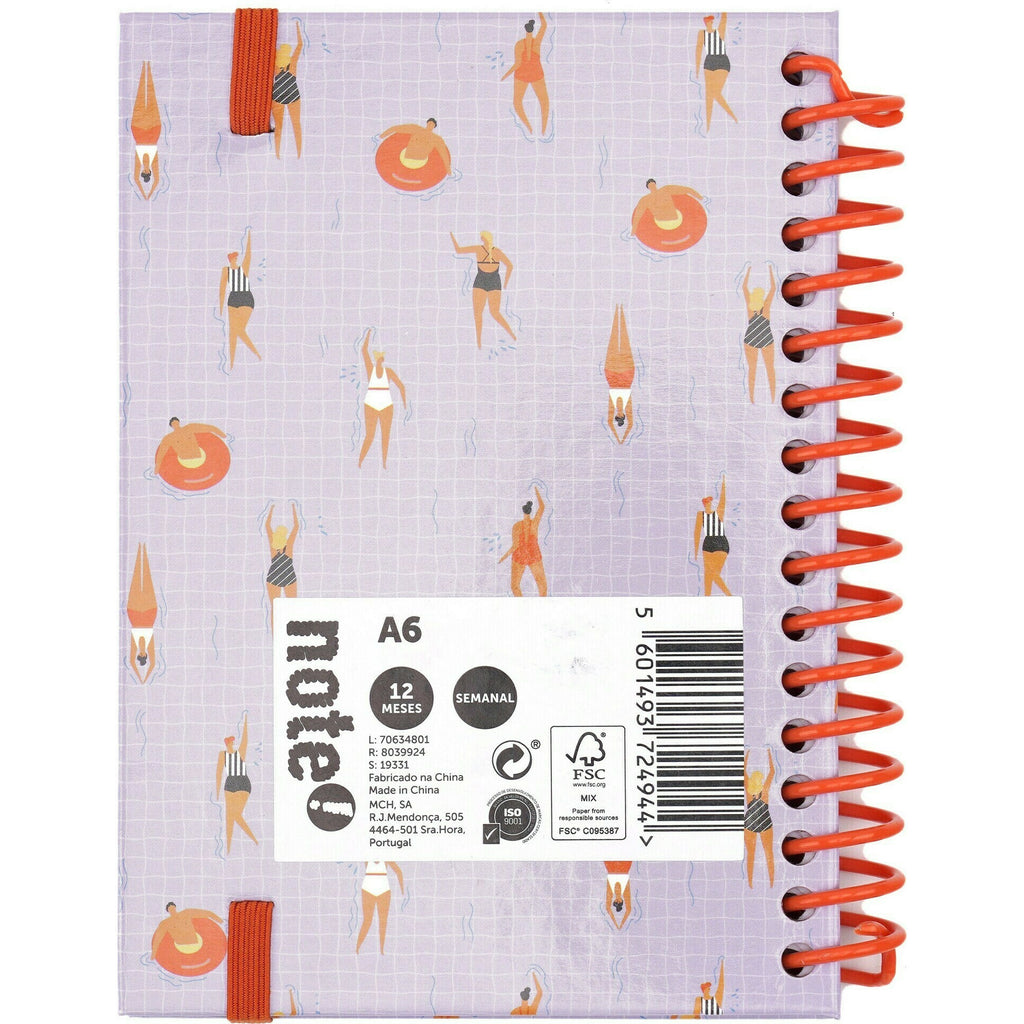 Agenda Esp A6 2025 Semanal Vacay Note!