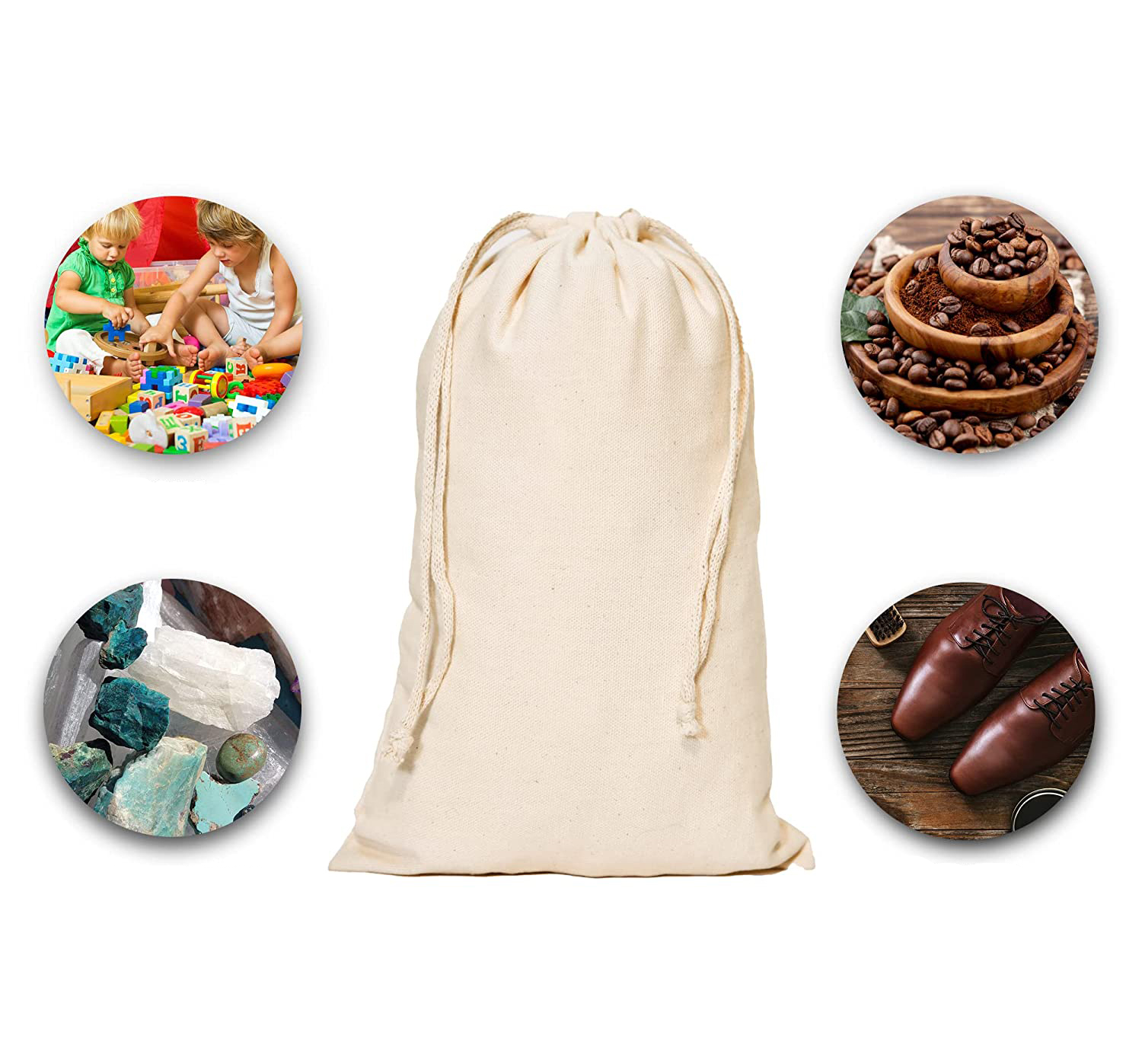 (40x35cm) Baumwoll Turn Beutel DIY Stoff Sporttasche mit Kordelzug