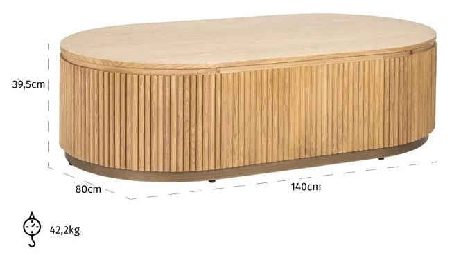 Salontafel 212346 Belfort B140 x D80 x H39.5 cm
