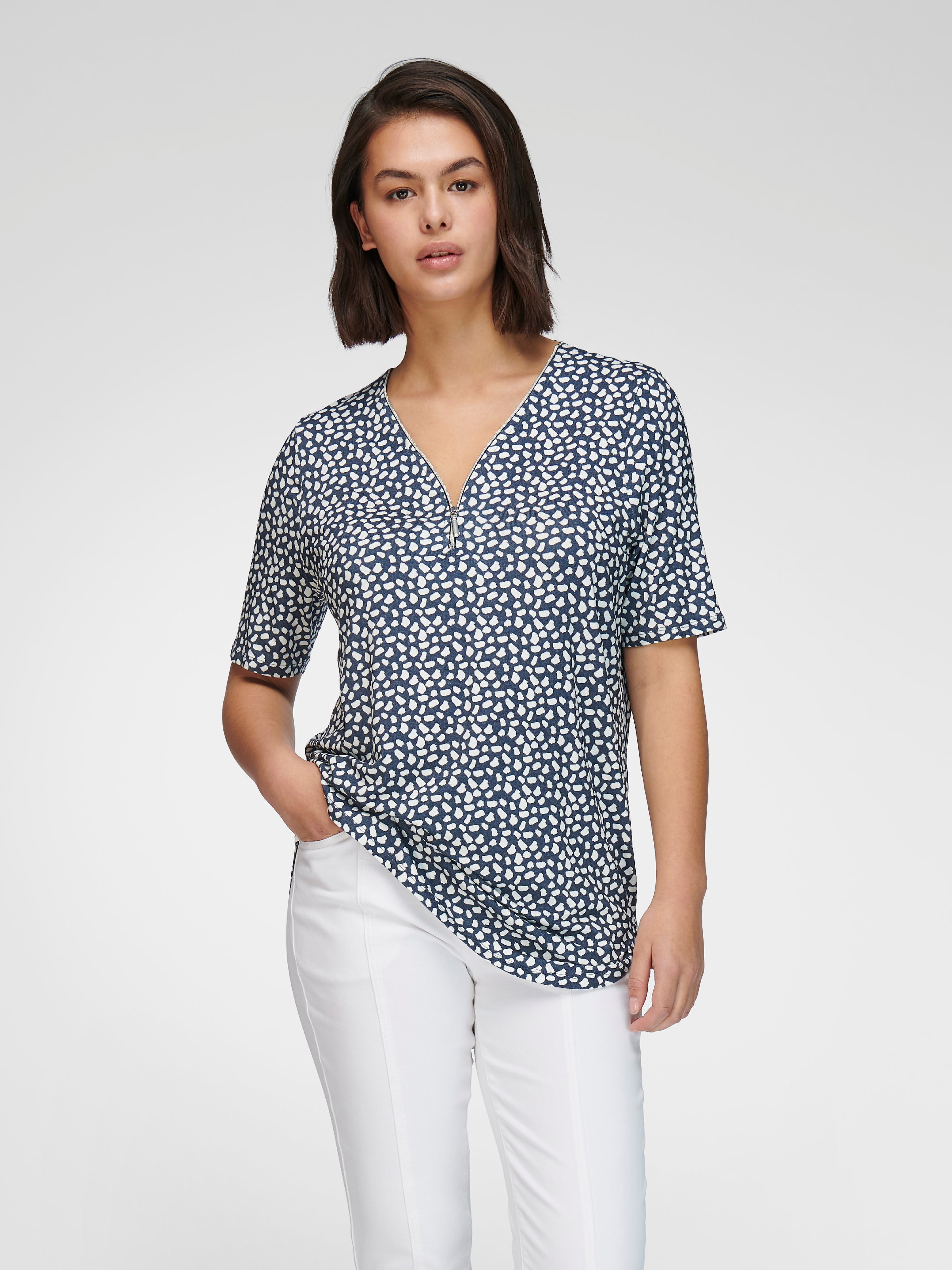 V-Shirt mit 1/2-Arm