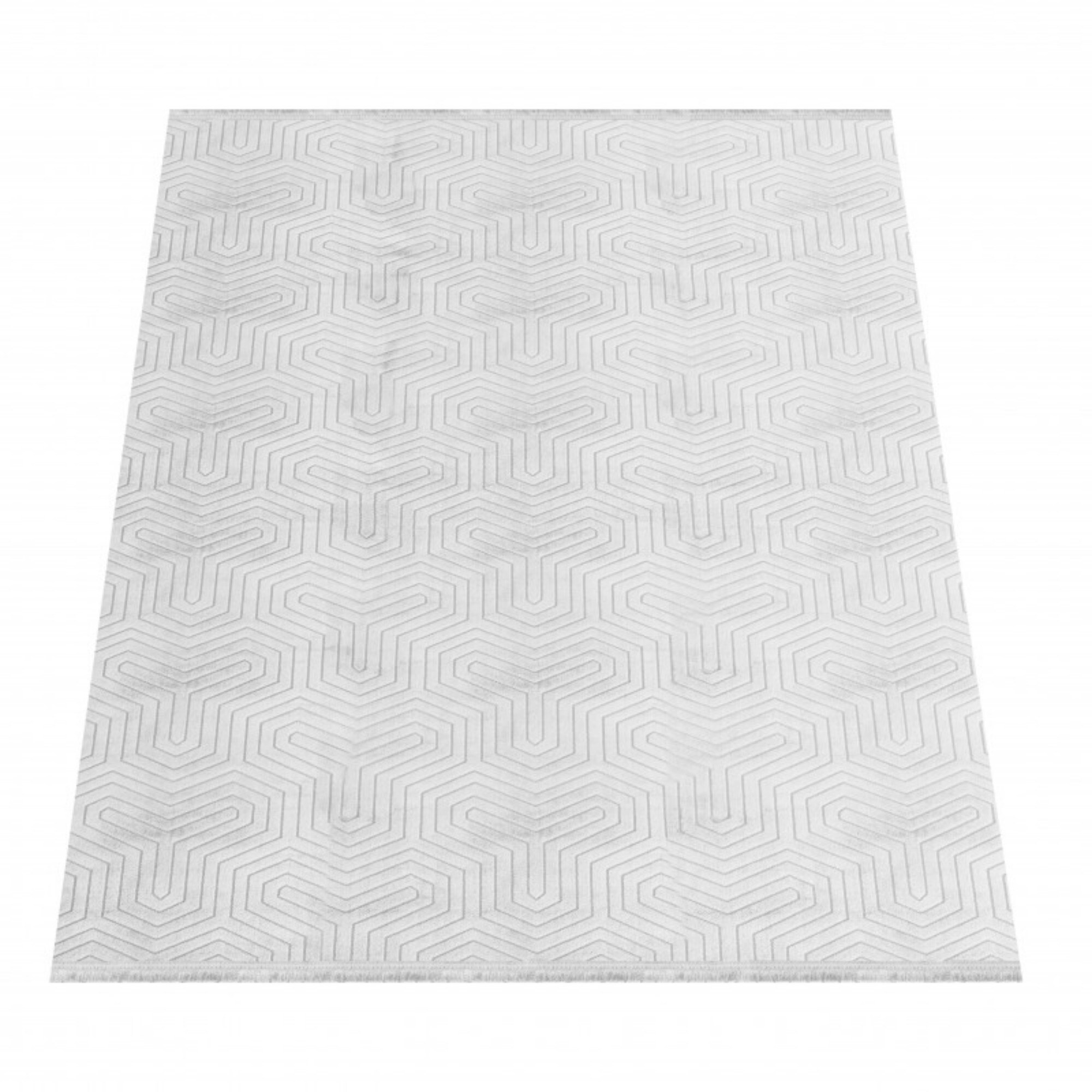 Teppich skandinavische stil, superweich, kurzflor, hoch-tief effekt, Waschbar