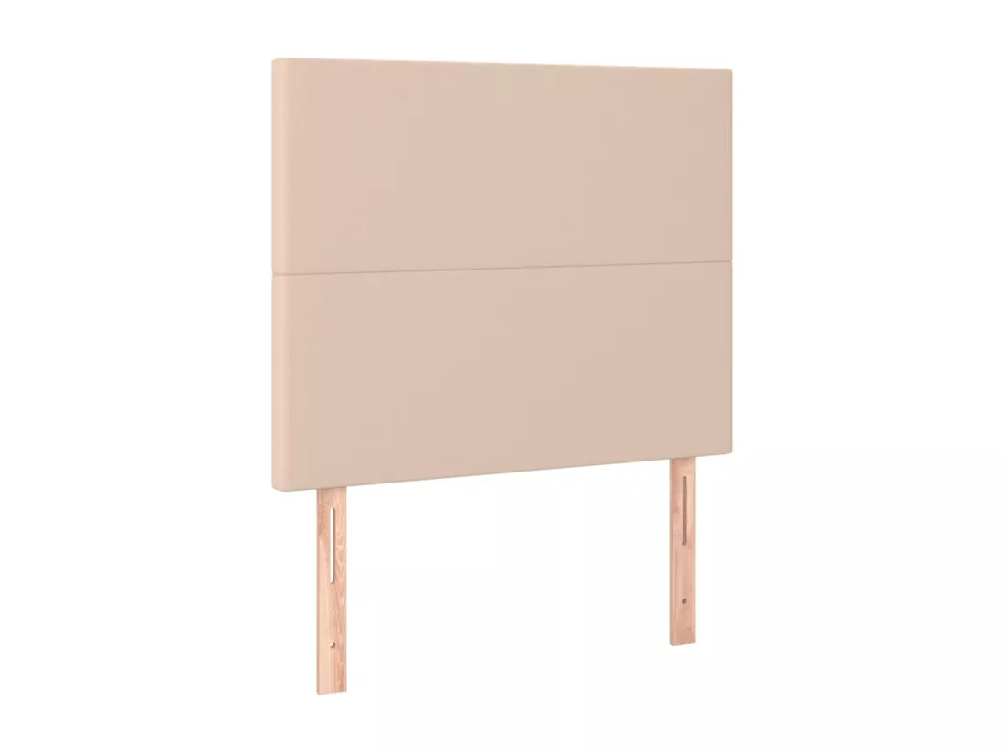 Sommier tapissier matelas LED Cappuccino 120x200 cm Similicuir