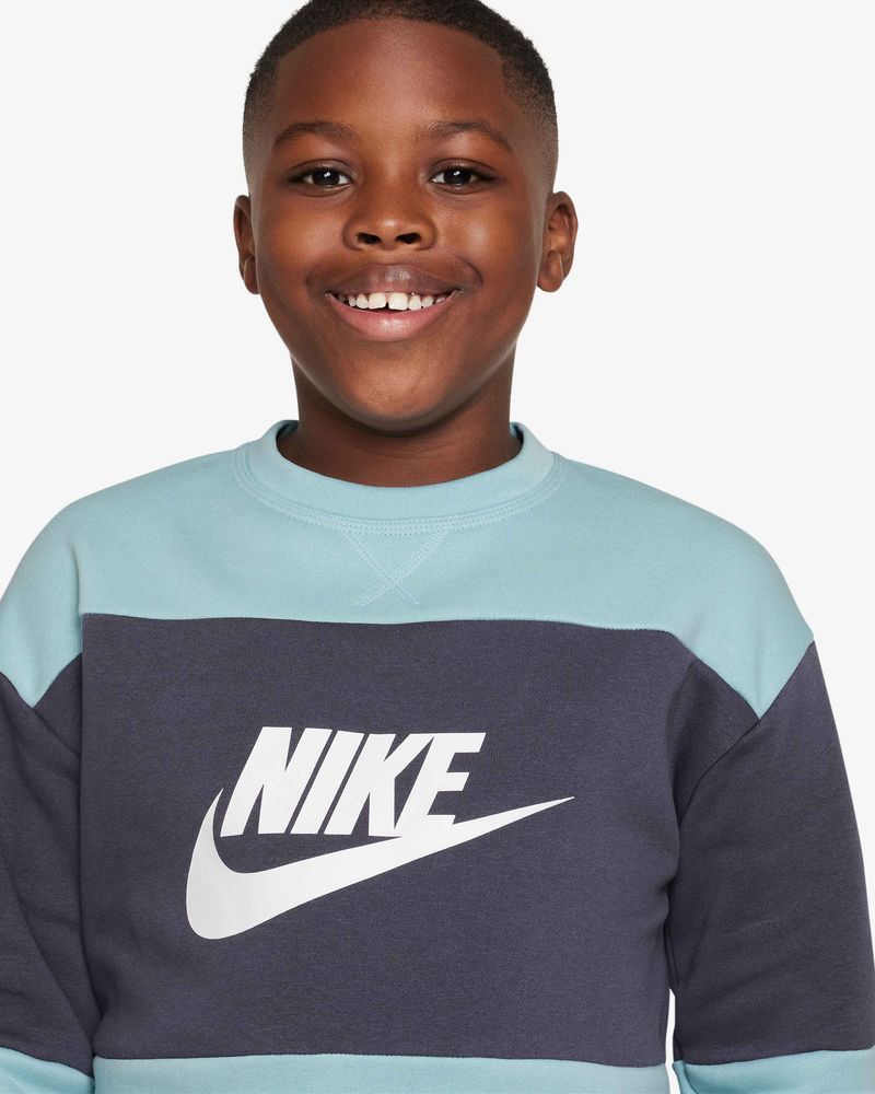 Ensemble Pull / Short Nike Sportswear French Terry Bleu pour enfant