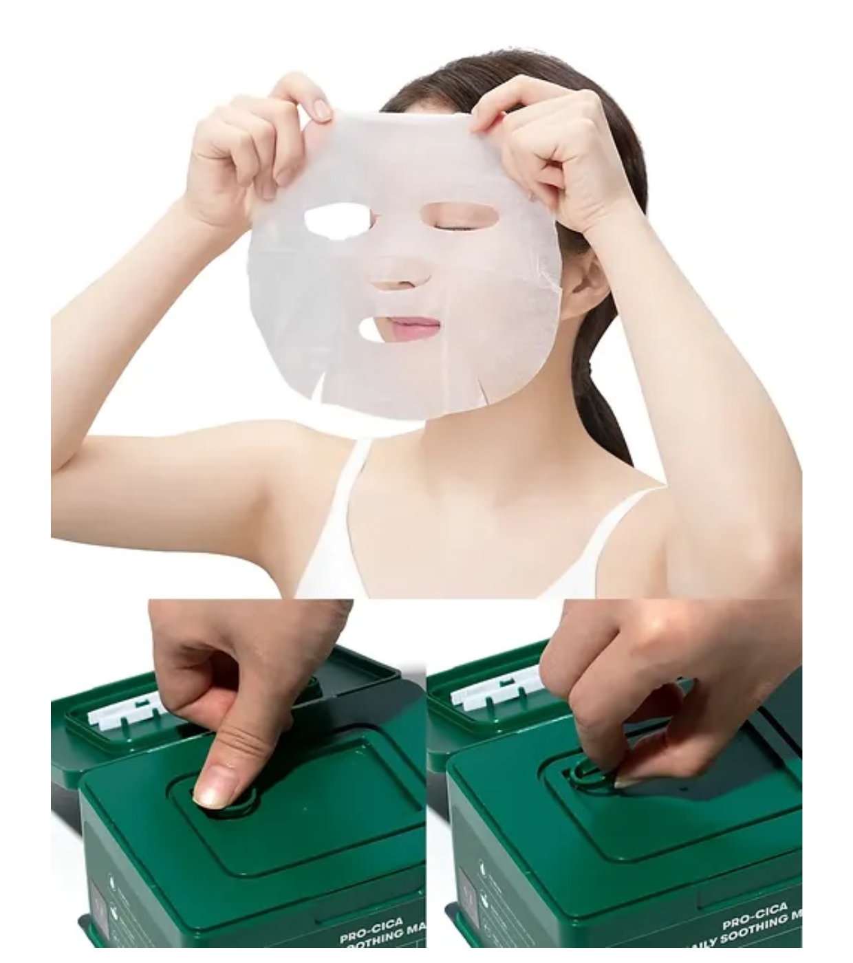 VT Cosmetics - Cica Daily Soothing Máscara Facial Pack - 30 unidades
