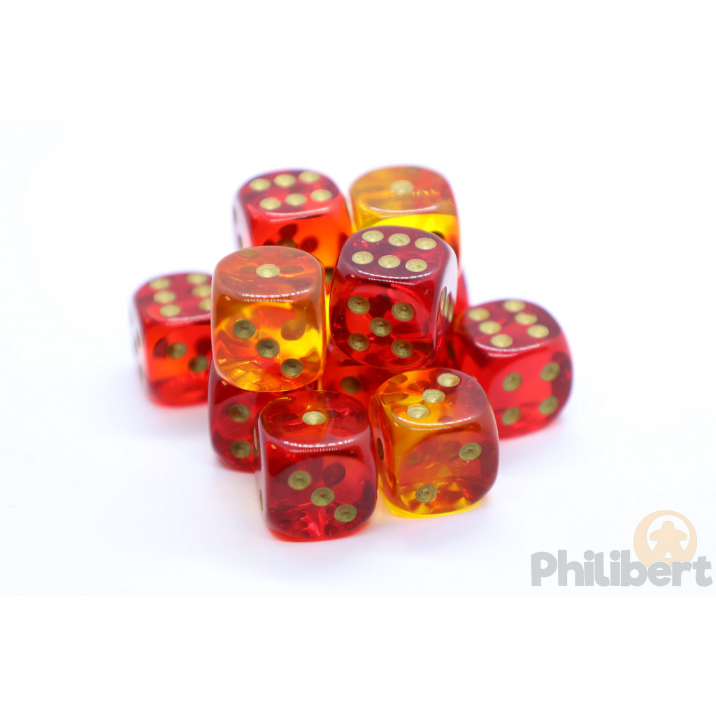 Set de 12 Dés 6 Faces Chessex Gemini