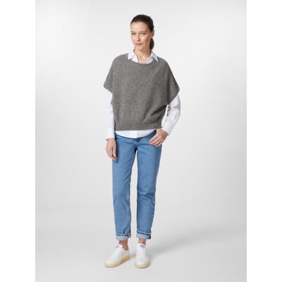 Damen-Strickpullunder, Grau