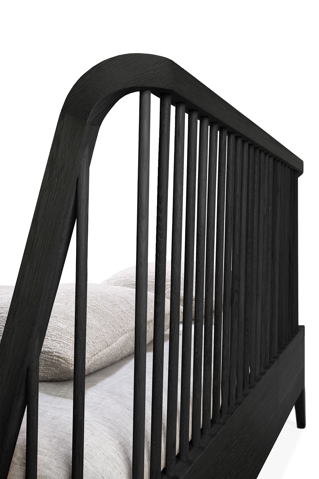 Bed Spindle 160x200 cm zwart