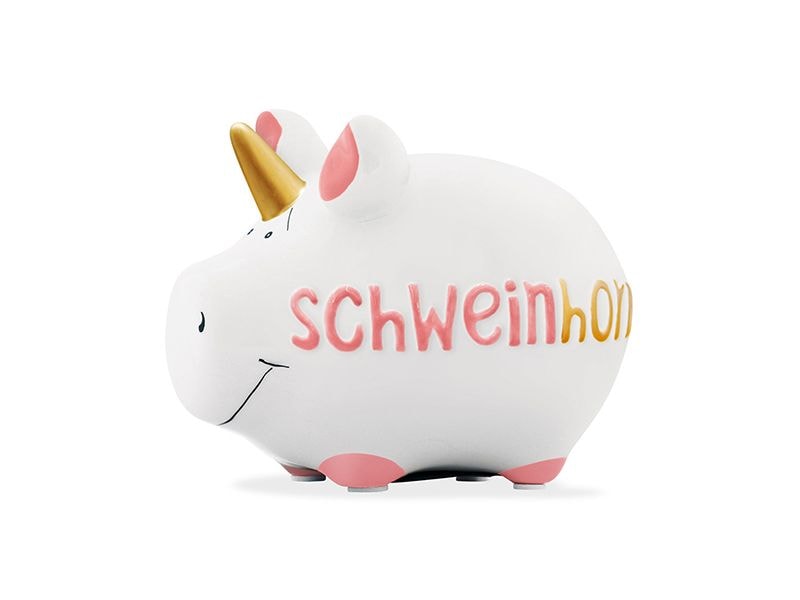 G. Wurm Spardose Schweinhorn 12.5 x 9 x 9 cm Sparkasse zum Aufbewahren von Geld