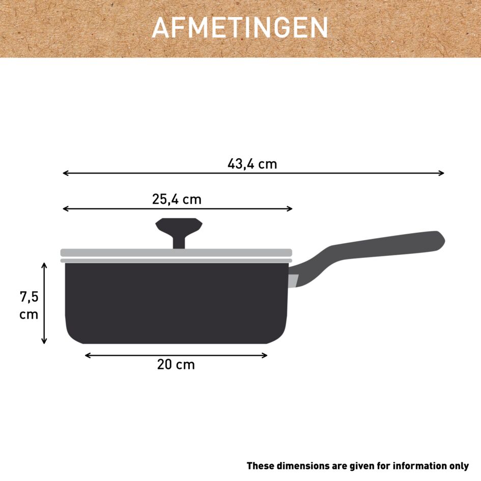 Renew Black ON keramische hapjespan 24 cm - inductie