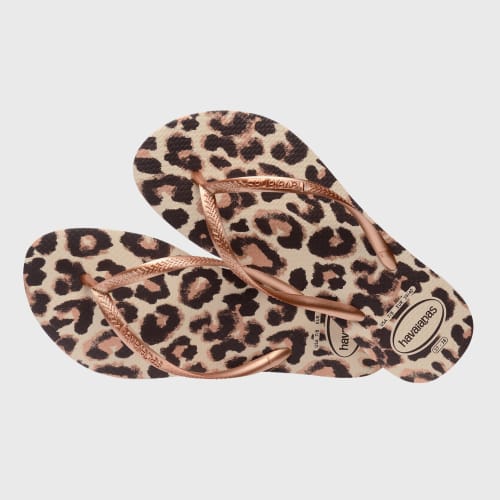Tongs Femme Slim Animals Beige Léopard