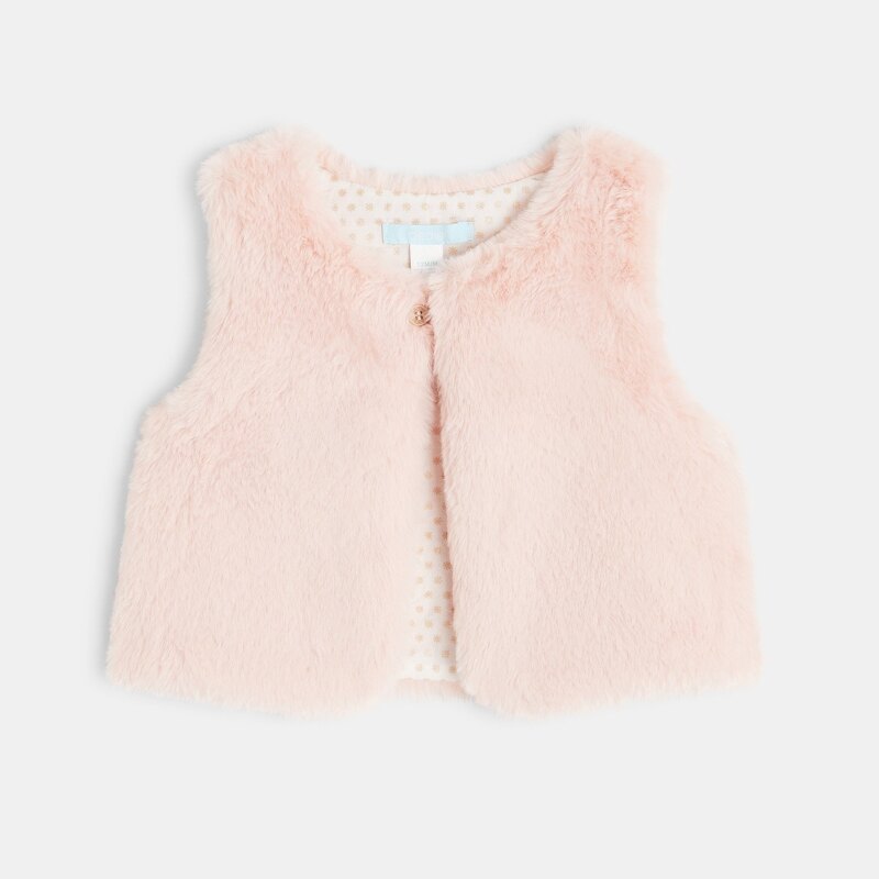 Gilet soft boa Rose