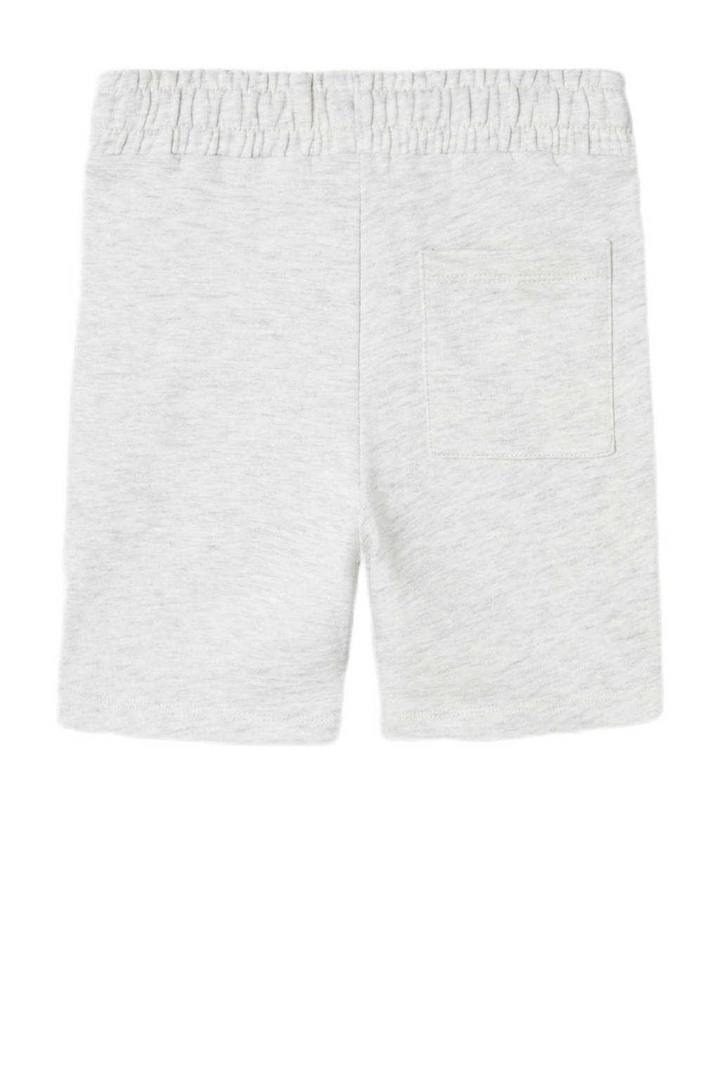 NAME IT sweatshort NKMDALOVAN met printopdruk lichtgrijs