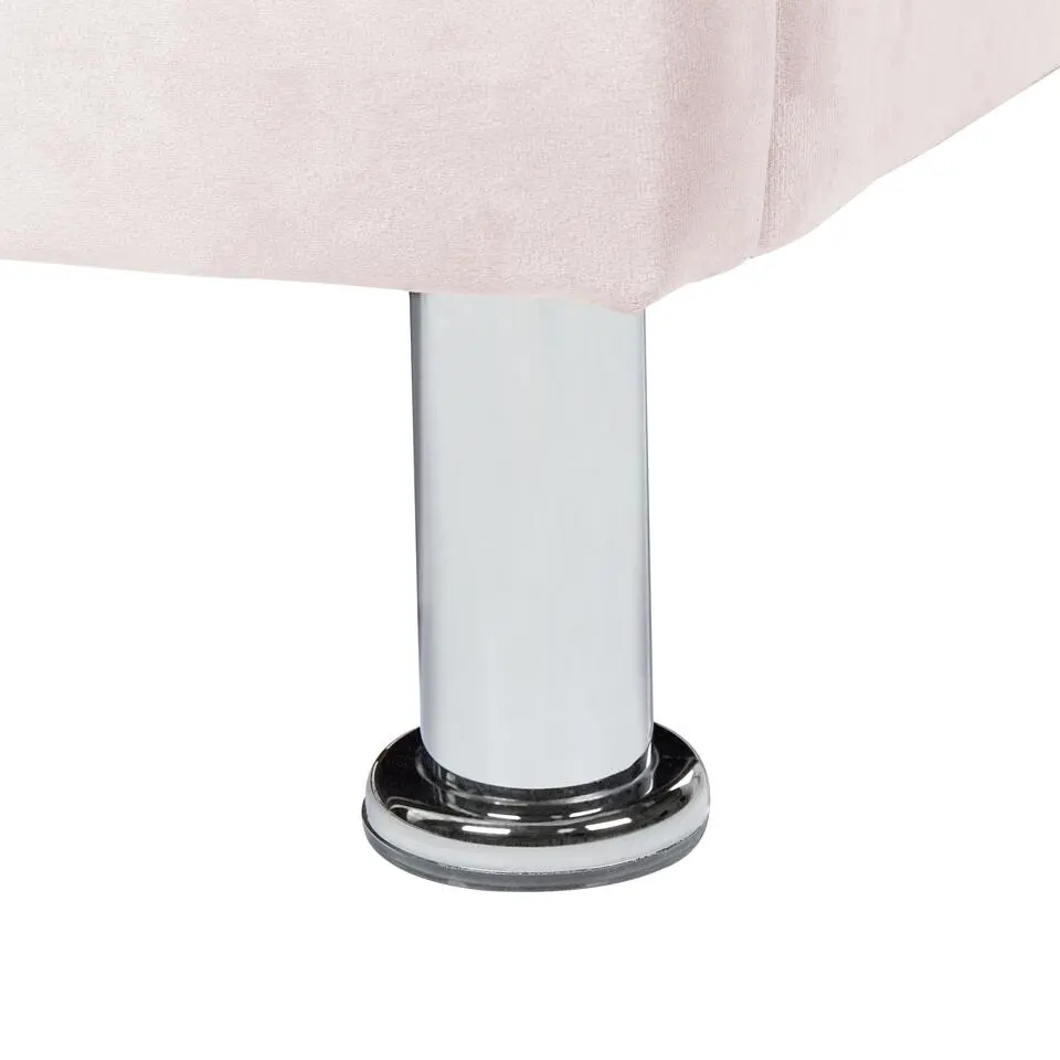 METZ - Eenpersoonsbed - Roze - 90 x 200 cm - Fluweel