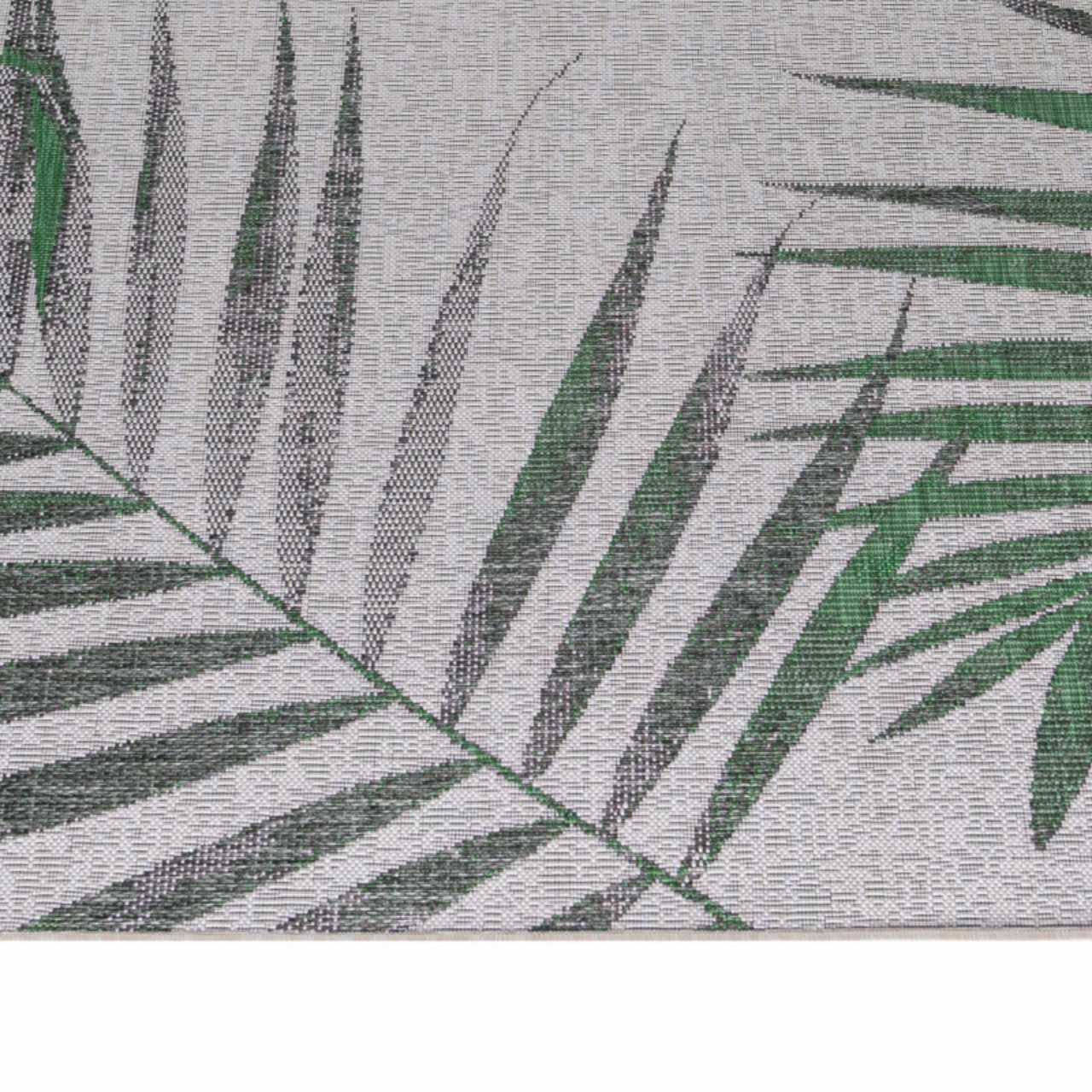 In Outdoor Teppich Beige, Vintage Design, Flachgewebe, Wetterfest