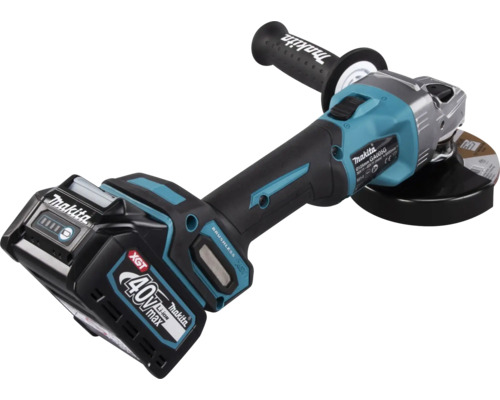 Makita XGT® GA005GM201 40V accu haakse slijper, inclusief 2 accu's (4,0 Ah), lader en MAKPAC maat 4