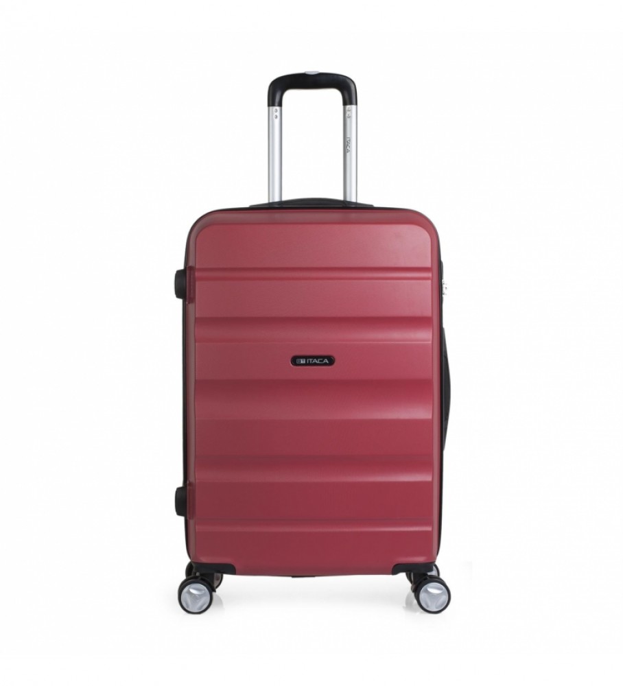 Mala de viagem rígida ITACA com 4 rodas T71660 Coral - 61 x 44 x 26 cm -
