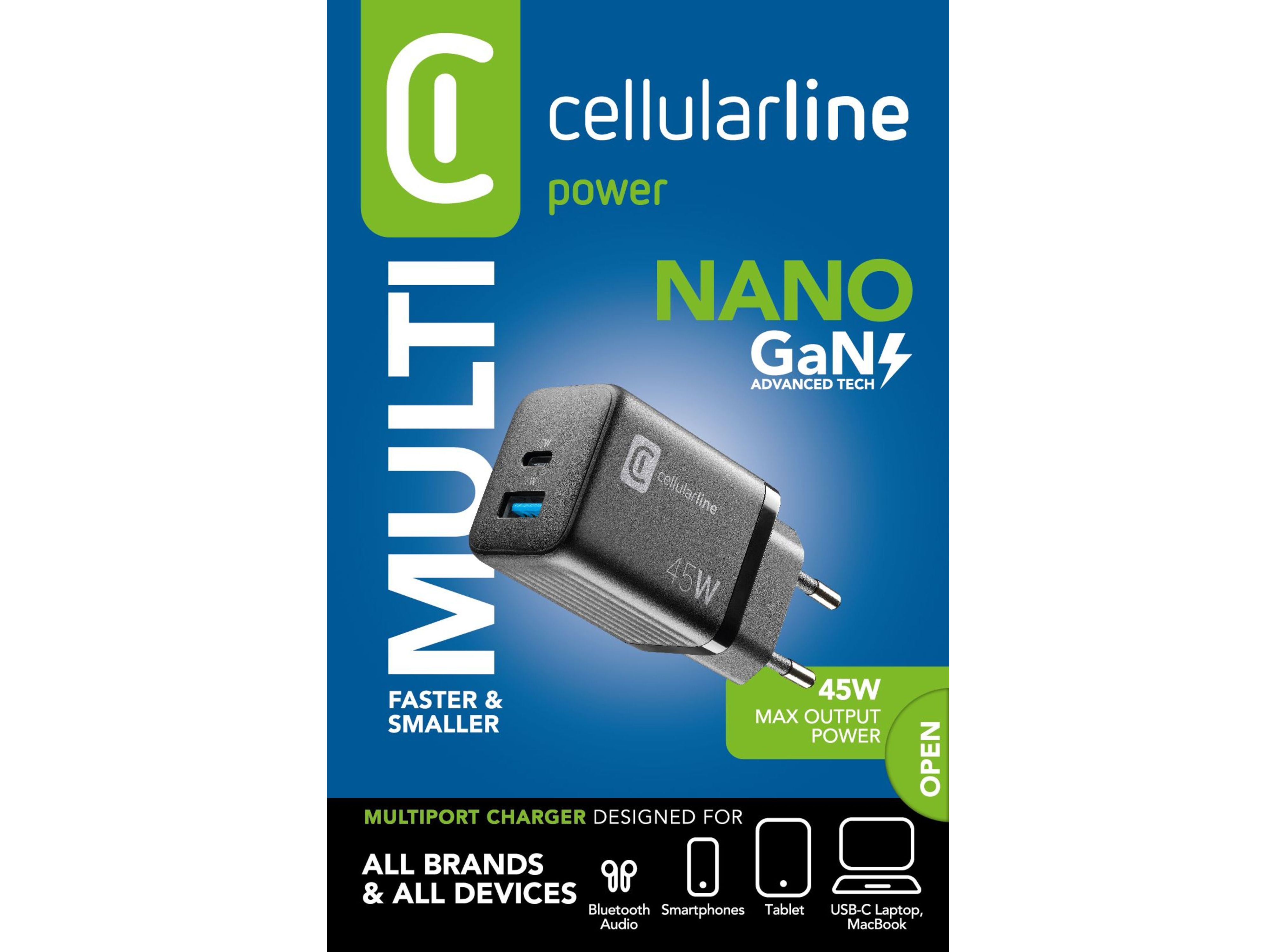 CARREGADOR CASA CL GAN 45W 2 PORTAS