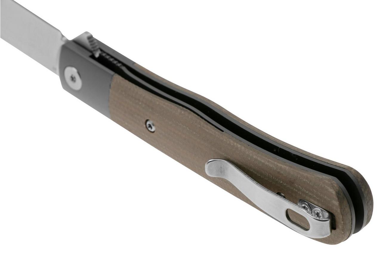 Böker Plus Modern Trapper Uno 01BO930 Nitro-V, Green Micarta, zakmes