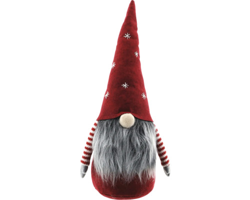 Kerstdecoratie kabouter staand rood 40 cm