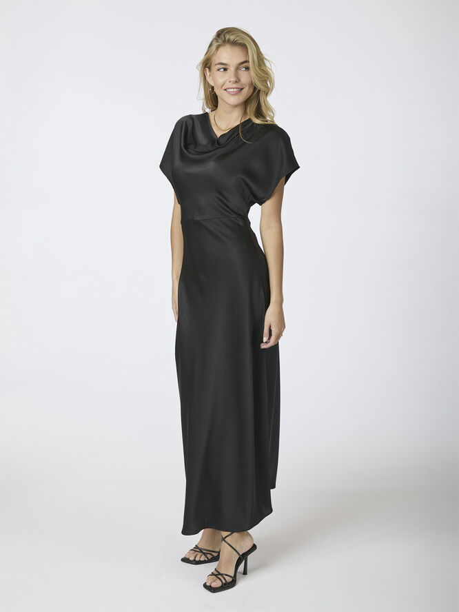 Neo Noir Andrea Heavy Sateen Dress Black