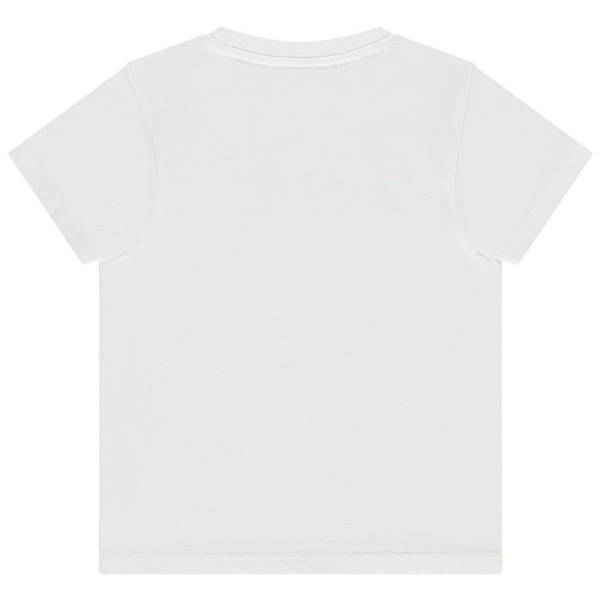 T-shirt manches courtes print fantaisie pour garçon - Blanc