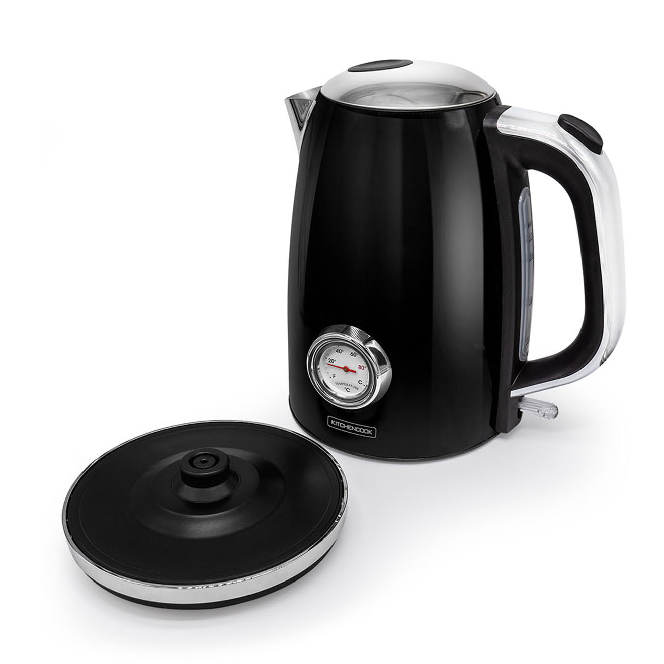 Kitchencook Bouilloire Style rétro noire - 61.2x23.2x53.6 cm