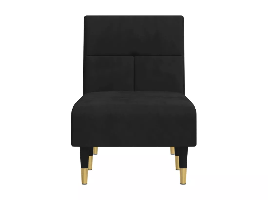 Prolenta Premium - Chaise longue noir velours