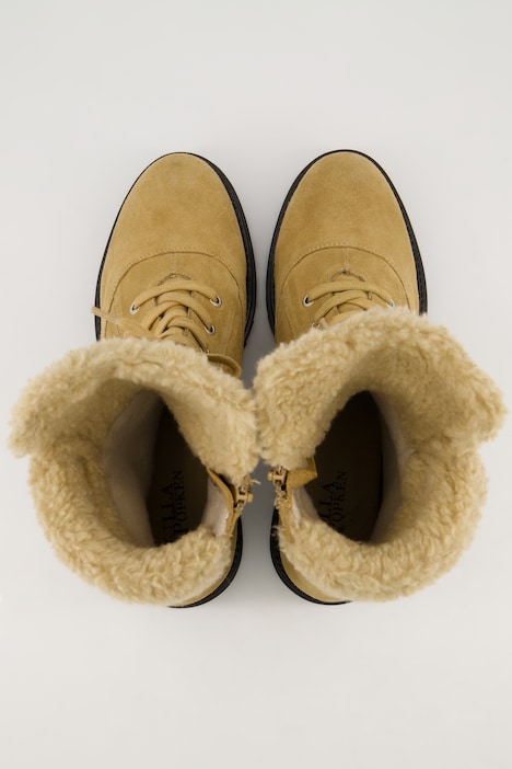 Lederboots, Teddyfleece-Futter, Wechselfußbett, Weite H