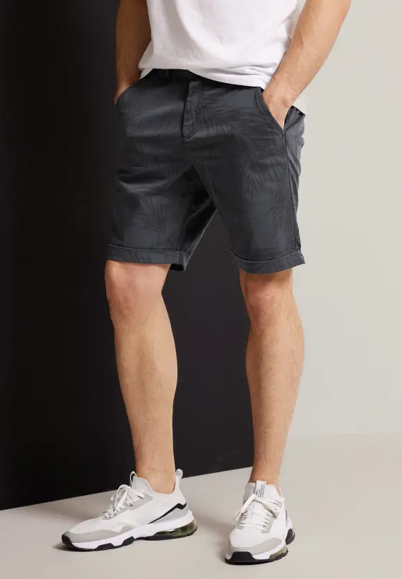Regular Fit Shorts mit Print - coal grey