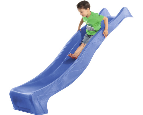 Kinderglijbaan, glijbaan zonder frame, axi Sky230 glijbaan met wateraansluiting, blauw kunststof, blauw