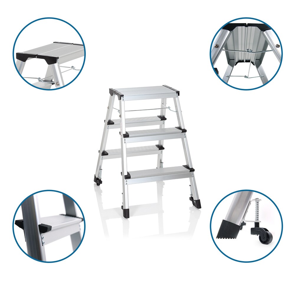 Klappleiter SOLID IV Aluminium hjh OFFICE
